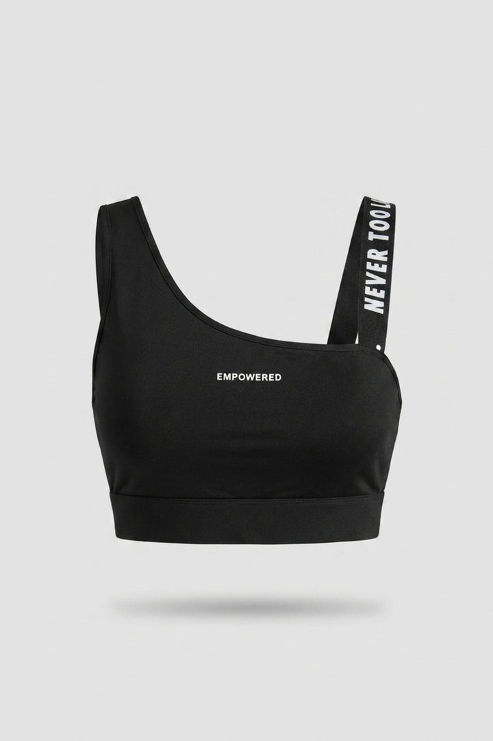 Dames Sport Top | Sculpting Fit | Open Back | Zwarte Activewear Top