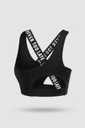 Dames Sport Top | Sculpting Fit | Open Back | Zwarte Activewear Top