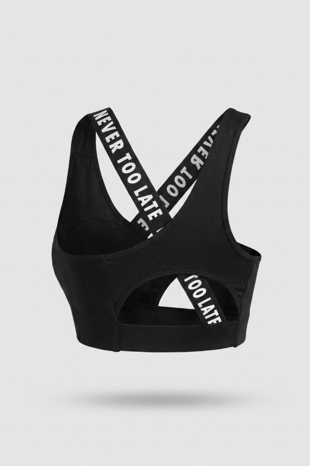 Dames Sport Top | Sculpting Fit | Open Back | Zwarte Activewear Top