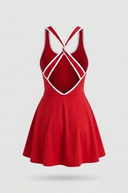 Dames Sportjurk | Cross Back | Tennisjurk Met Binnen broek