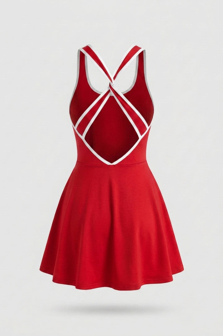 Dames Sportjurk | Cross Back | Tennisjurk Met Binnen broek