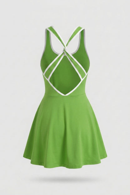 Dames Sportjurk | Cross Back | Tennisjurk Met Binnen broek