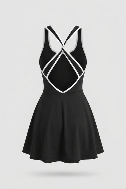 Dames Sportjurk | Cross Back | Tennisjurk Met Binnen broek