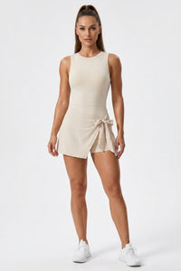 Dames Sportjurk | Ingebouwd Broekje | Roze Wrap Tennisjurk