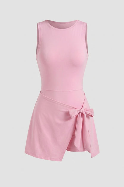 Dames Sportjurk | Ingebouwd Broekje | Roze Wrap Tennisjurk