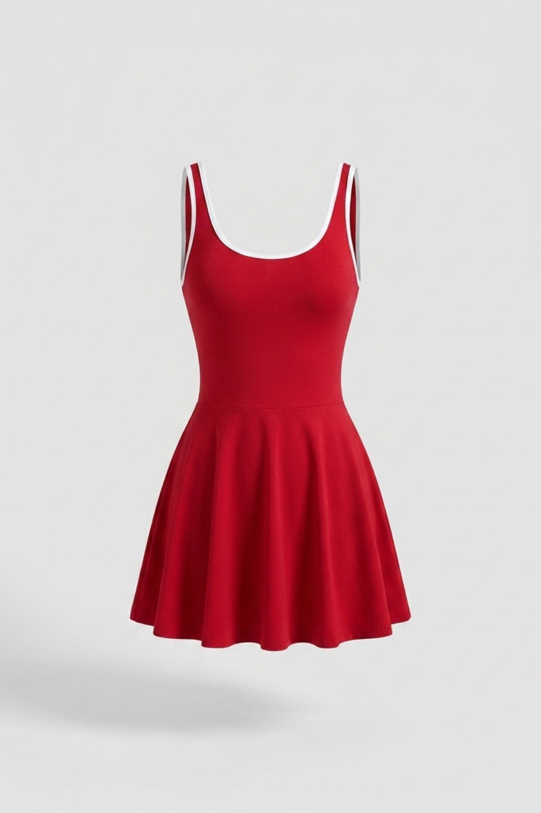 Dames Sportjurk | Witte Contrast Bies | Tennisjurk Met Binnen broek
