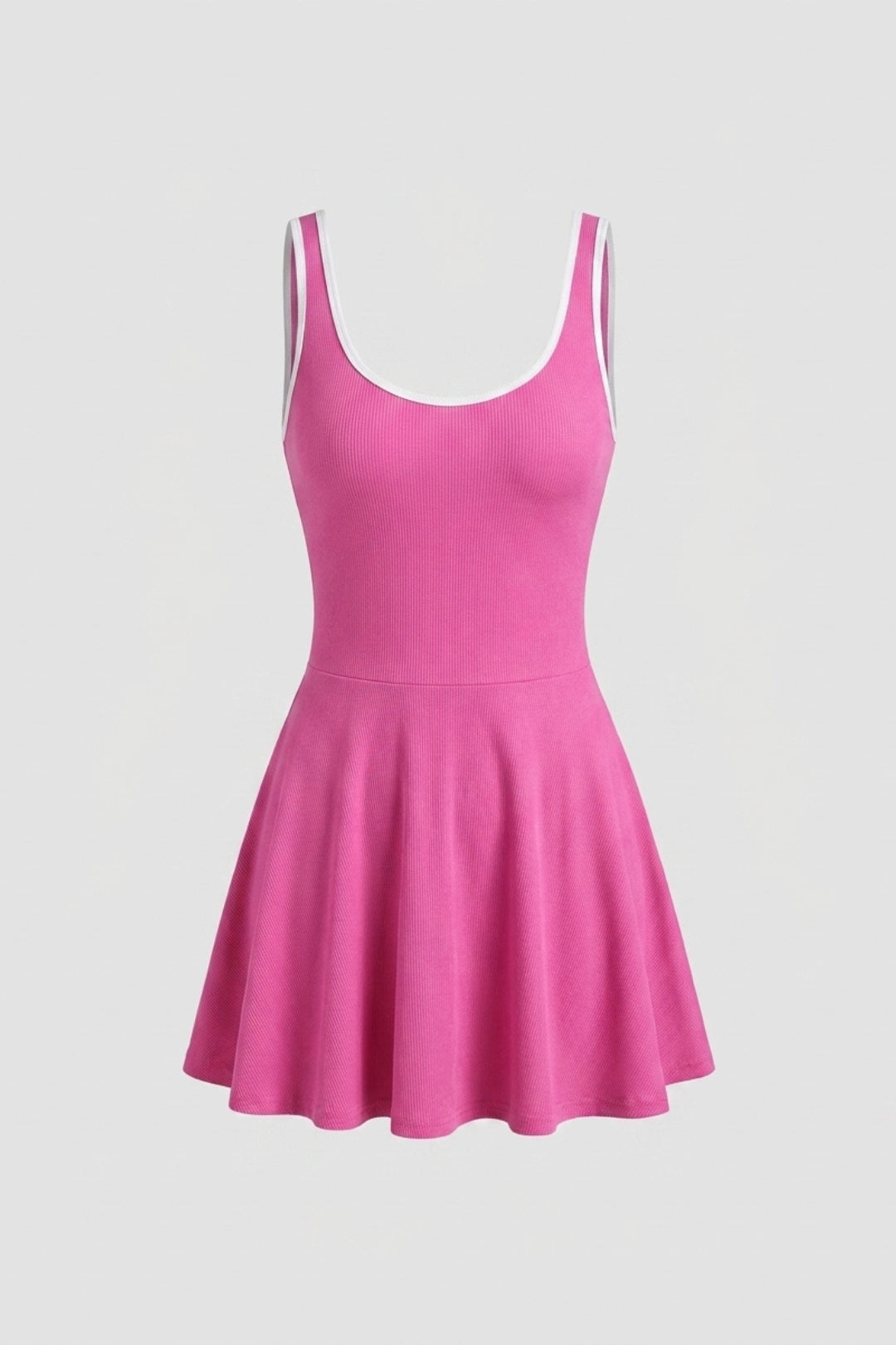 Dames Sportjurk | Witte Contrast Bies | Tennisjurk Met Binnen broek