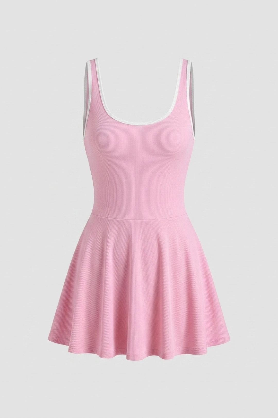 Dames Sportjurk | Witte Contrast Bies | Tennisjurk Met Binnen broek