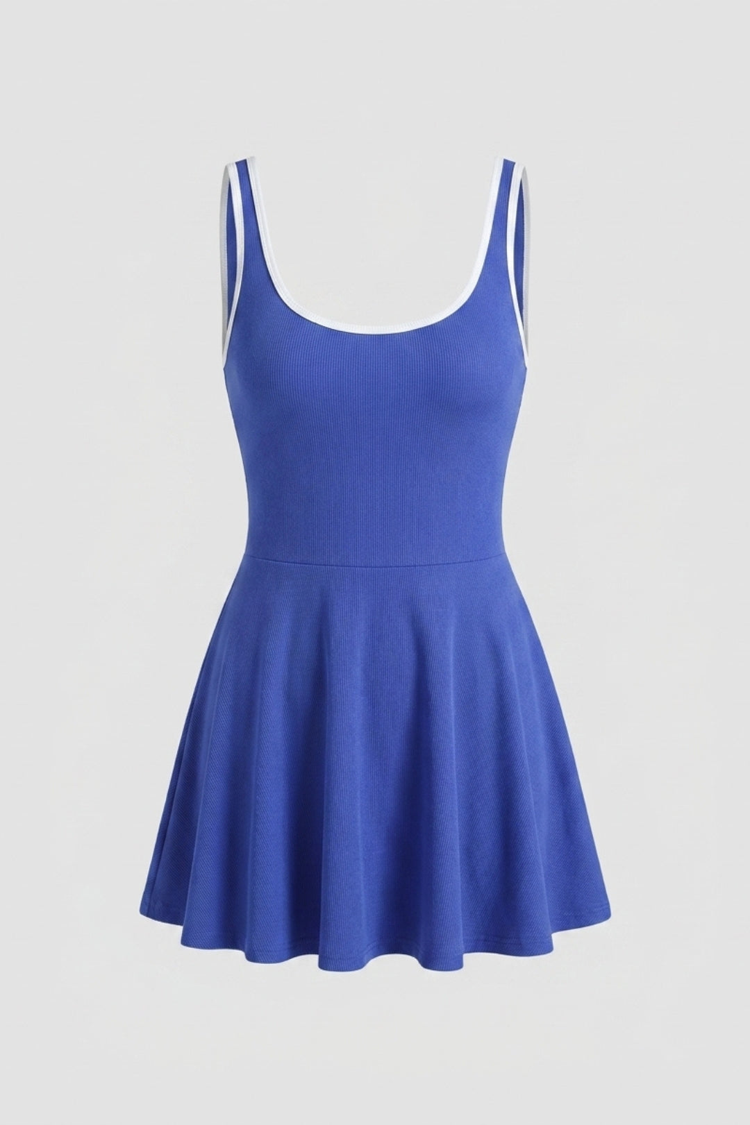 Dames Sportjurk | Witte Contrast Bies | Tennisjurk Met Binnen broek