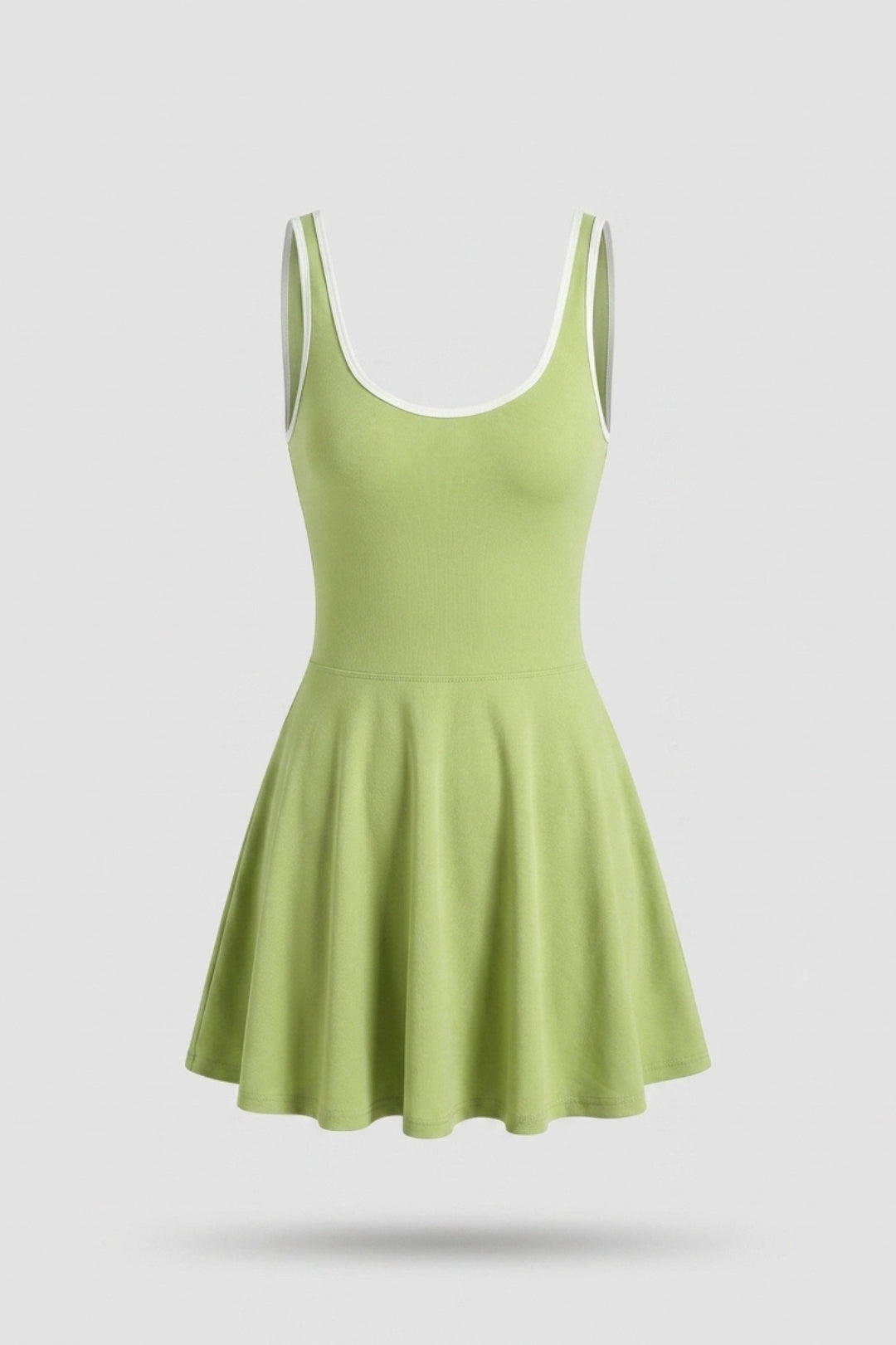 Dames Sportjurk | Witte Contrast Bies | Tennisjurk Met Binnen broek