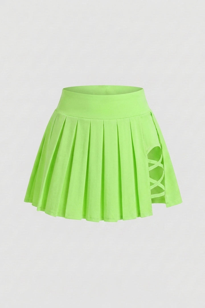 Dames Sportrok | Lace Up Detail | Tennisrok Met Binnen broek