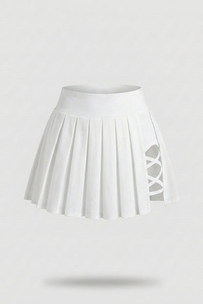 Dames Sportrok | Lace Up Detail | Tennisrok Met Binnen broek