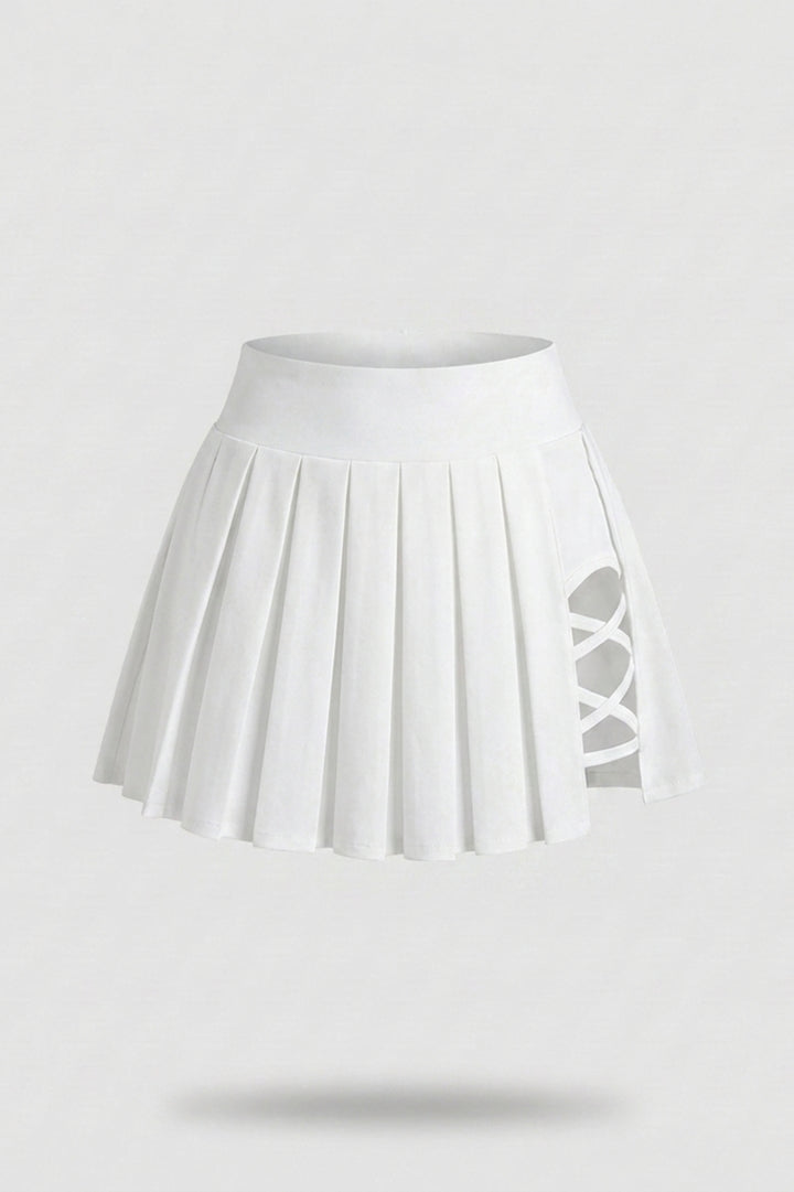 Dames Sportrok | Lace Up Detail | Tennisrok Met Binnen broek