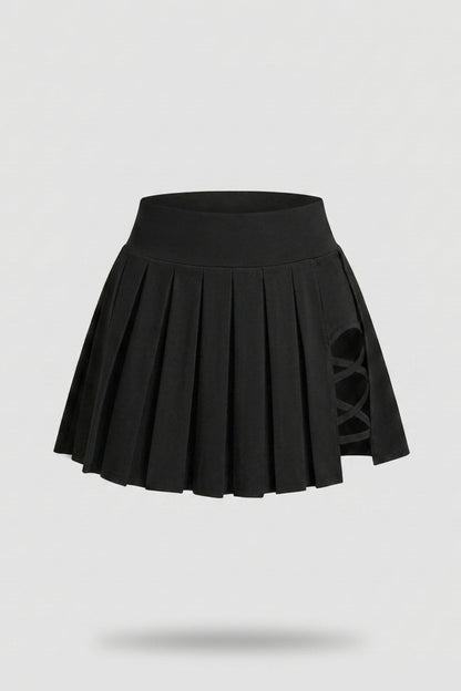 Dames Sportrok | Lace Up Detail | Tennisrok Met Binnen broek