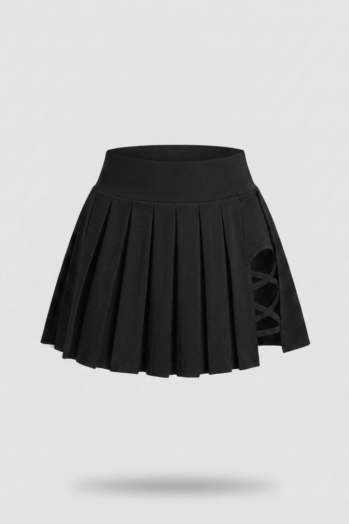 Dames Sportrok | Lace Up Detail | Tennisrok Met Binnen broek