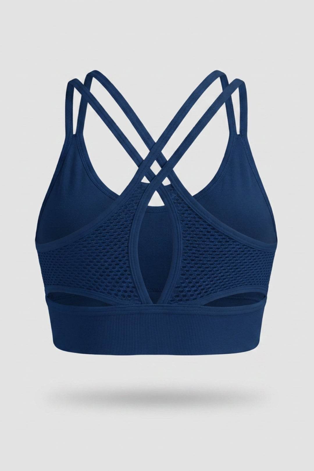 Dames Sports Bra Top | Sculpting Fit | Mesh Detail | Cross Back Activewear Top