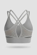 Women's Sports Bra Top | Sculpting Fit | Mesh Detail | Cross Back Activewear Top