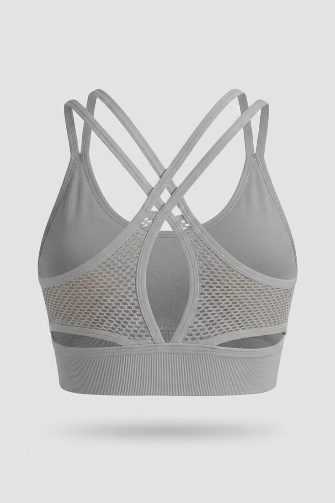 Dames Sports Bra Top | Sculpting Fit | Mesh Detail | Cross Back Activewear Top
