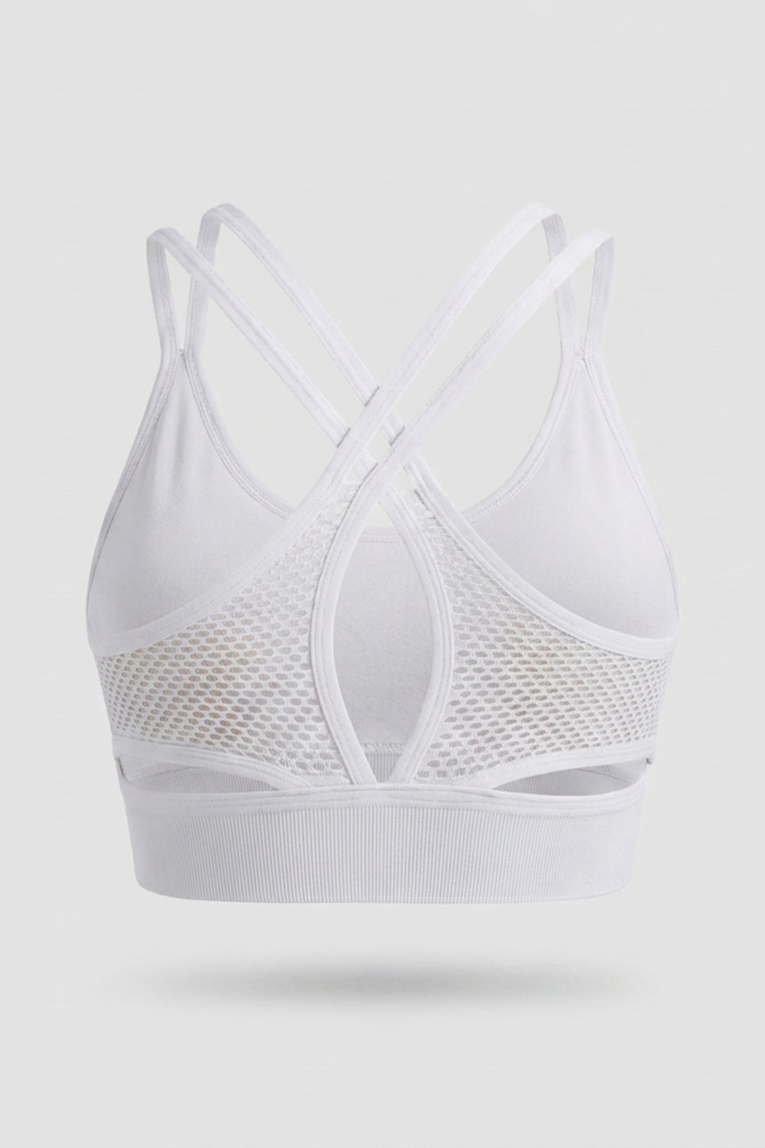 Dames Sports Bra Top | Sculpting Fit | Mesh Detail | Cross Back Activewear Top