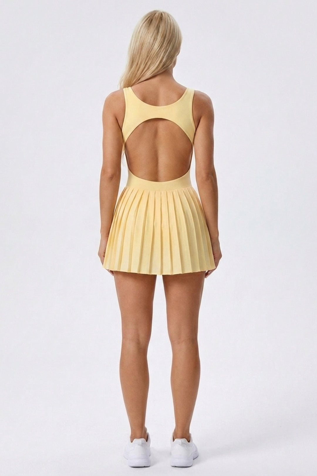 Dames Tennisjurk | Ingebouwd Broekje | Open Back Sportjurk