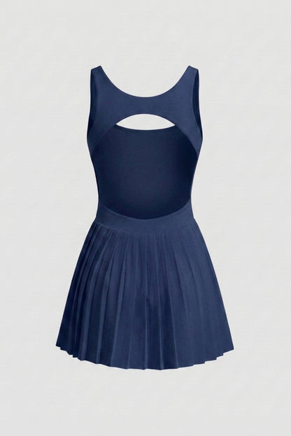 Dames Tennisjurk | Ingebouwd Broekje | Open Back Sportjurk