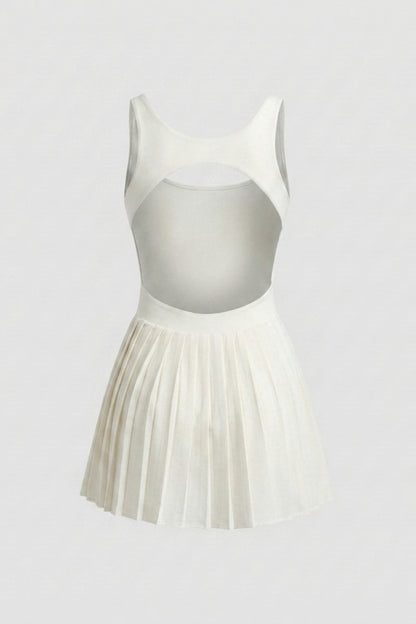 Dames Tennisjurk | Ingebouwd Broekje | Open Back Sportjurk