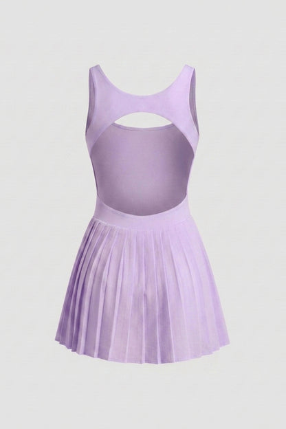 Dames Tennisjurk | Ingebouwd Broekje | Open Back Sportjurk