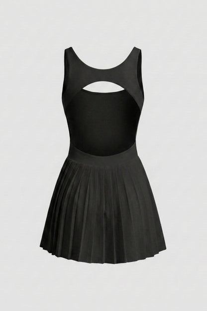 Dames Tennisjurk | Ingebouwd Broekje | Open Back Sportjurk