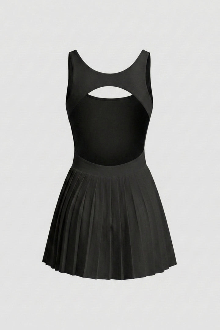 Women's Tennis Dress | Built-In Shorts | Open Back Sports Dress