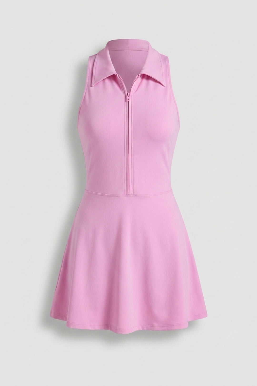 Dames Tennisjurk | Ingebouwd Broekje | Racer Back | Zip Front Sportjurk