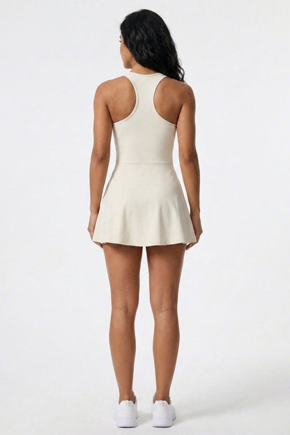 Dames Tennisjurk | Ingebouwd Broekje | Zip Sportjurk