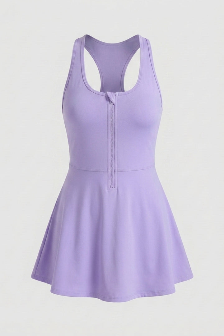 Dames Tennisjurk | Ingebouwd Broekje | Zip Sportjurk