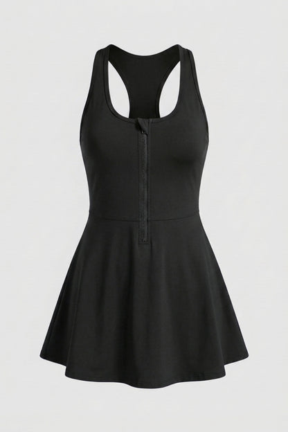 Dames Tennisjurk | Ingebouwd Broekje | Zip Sportjurk