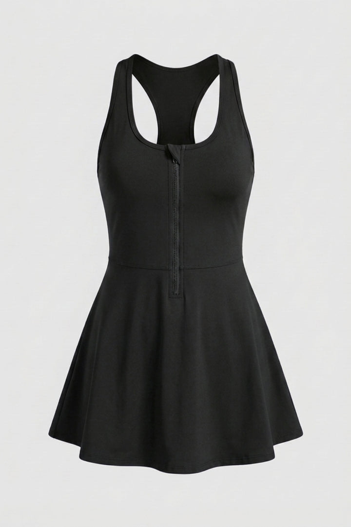 Dames Tennisjurk | Ingebouwd Broekje | Zip Sportjurk
