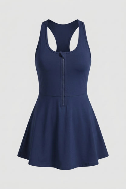 Dames Tennisjurk | Ingebouwd Broekje | Zip Sportjurk
