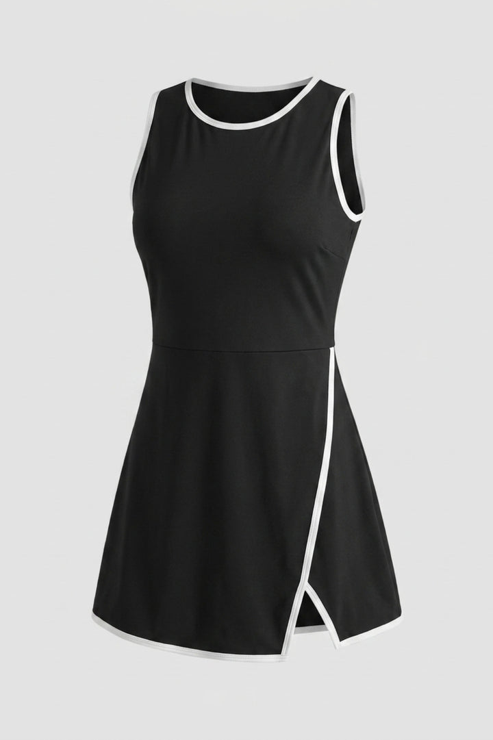 Dames Tennisjurk | Ingebouwde Binnen broek | Zwarte Sportjurk