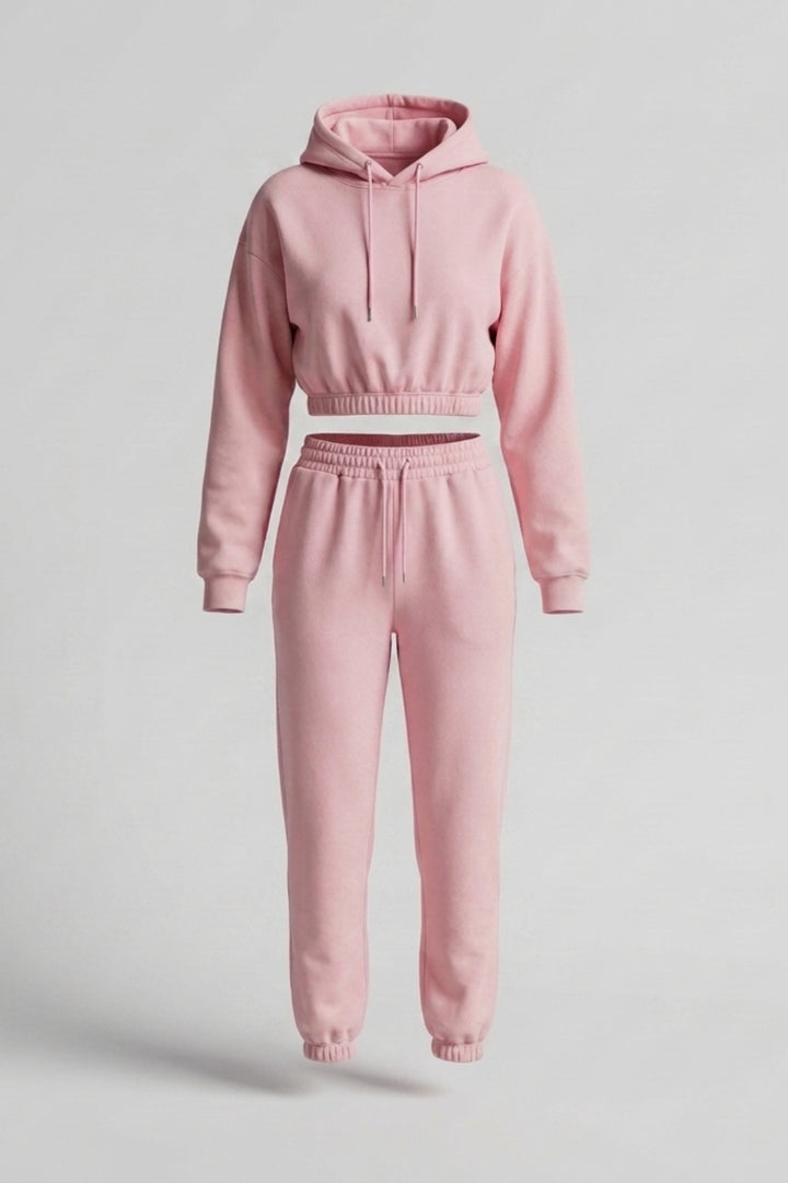 Women's Tracksuit Set | Relaxed Fit | Drawstring Hoodie | Jogger Outfit