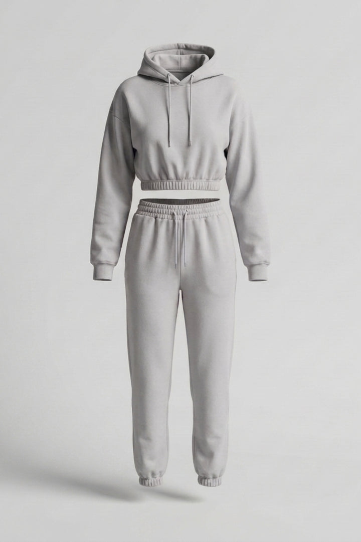 Women's Tracksuit Set | Relaxed Fit | Drawstring Hoodie | Jogger Outfit