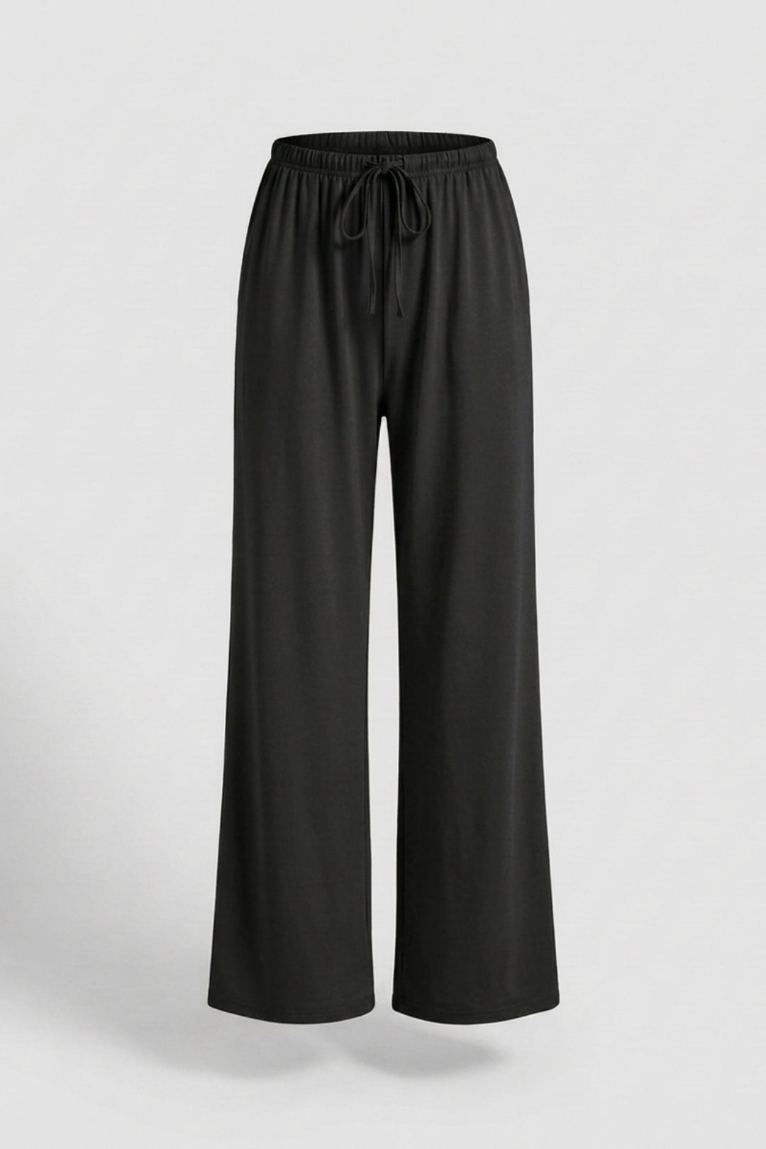 Dames Wide Leg Broek | Relaxed Fit | Drawstring Waist | Beige Lounge Broek