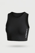 Dames Workout Top | High Neck | Mouwloze Sport Crop Top