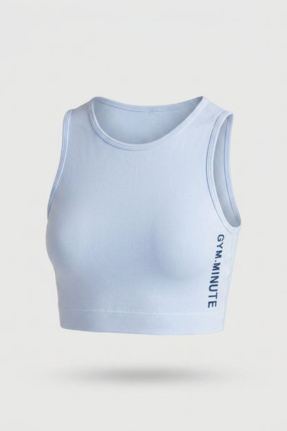 Dames Workout Top | High Neck | Mouwloze Sport Crop Top