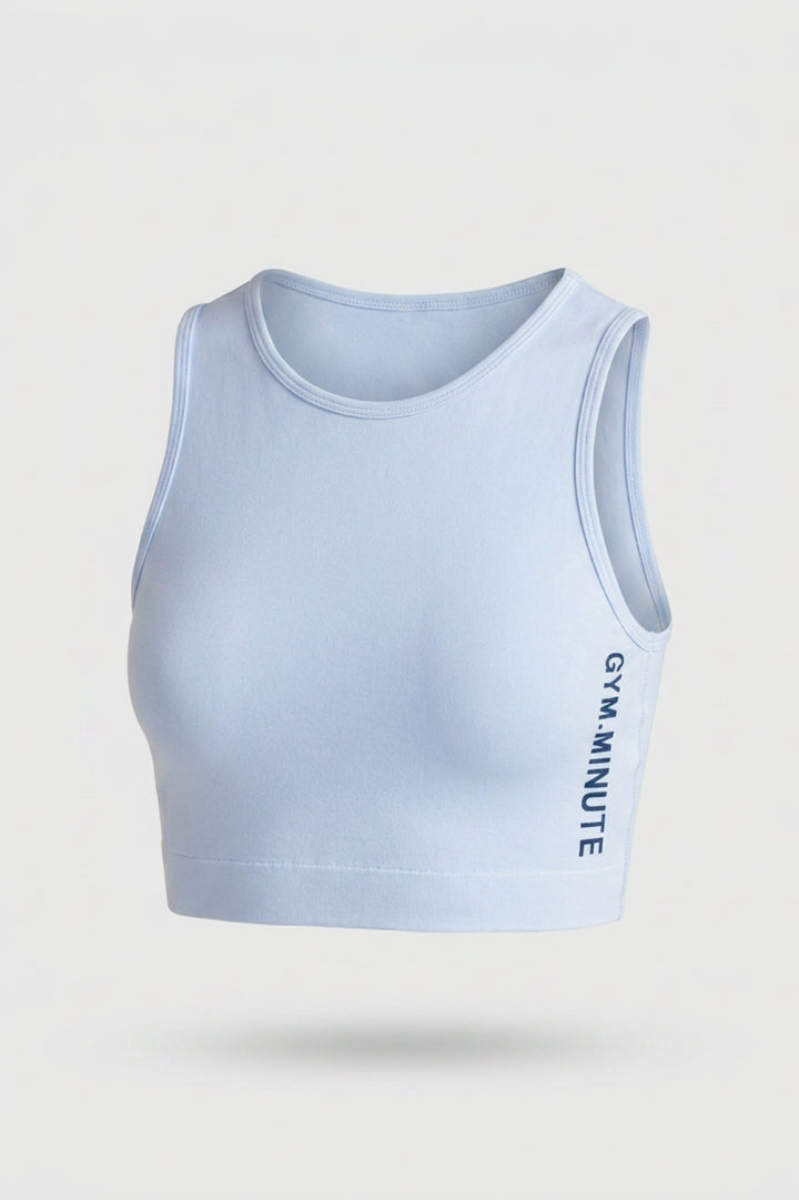 Dames Workout Top | High Neck | Mouwloze Sport Crop Top