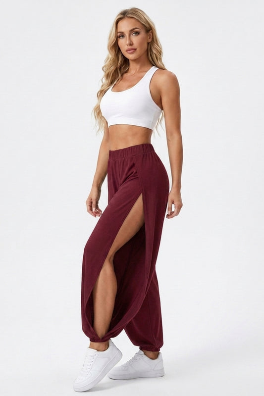Dames Yoga Broek | Open Side Leg | Loose Fit Sport broek