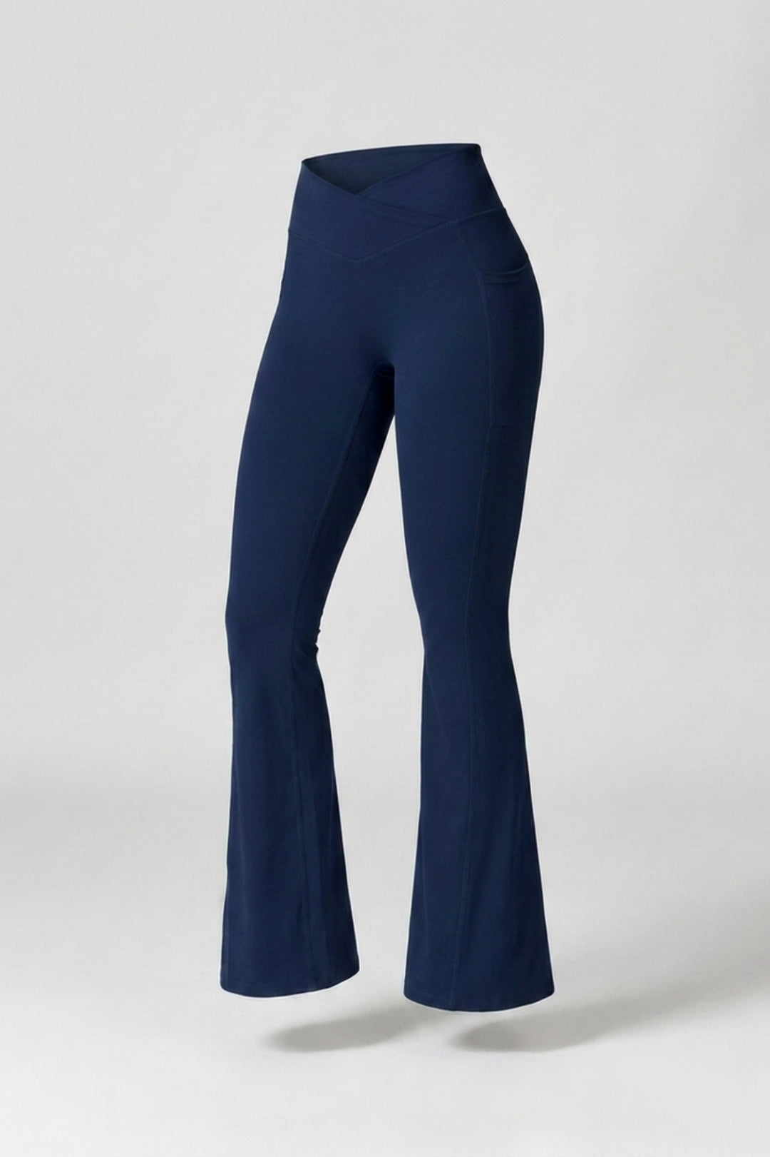 Dames Yoga Legging | Aansluitende Fit | V-Cut Taille | Groene Flared Broek