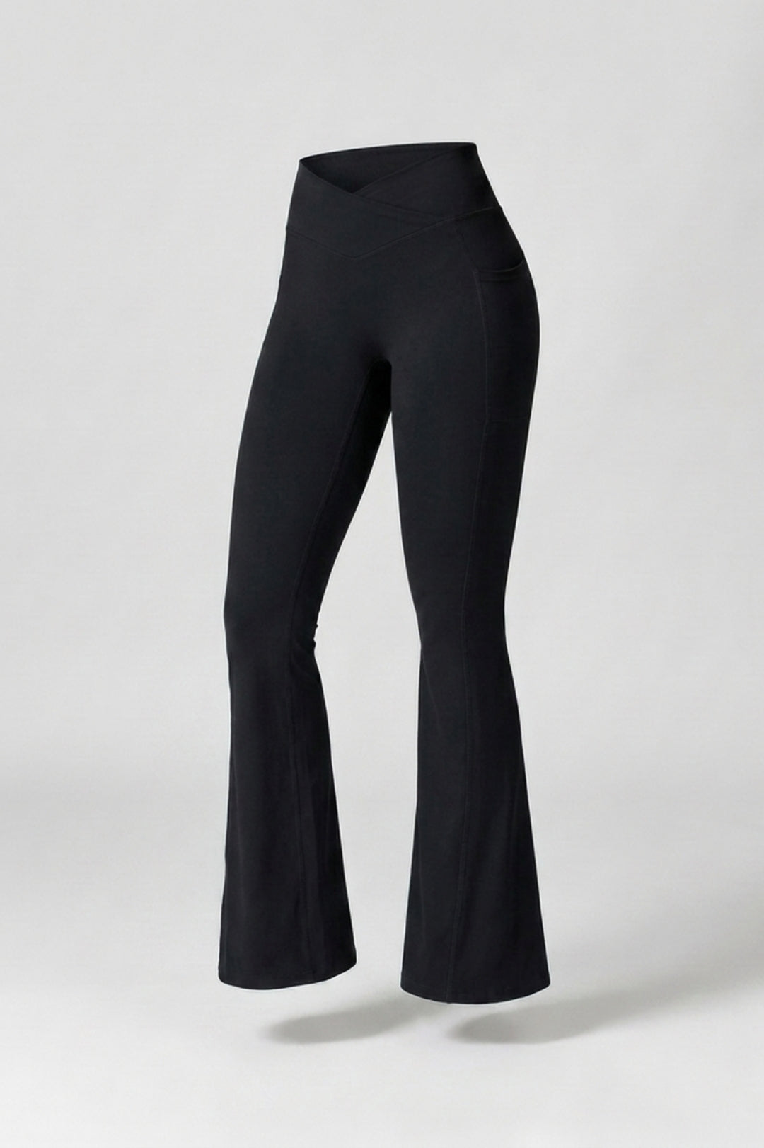 Dames Yoga Legging | Aansluitende Fit | V-Cut Taille | Groene Flared Broek