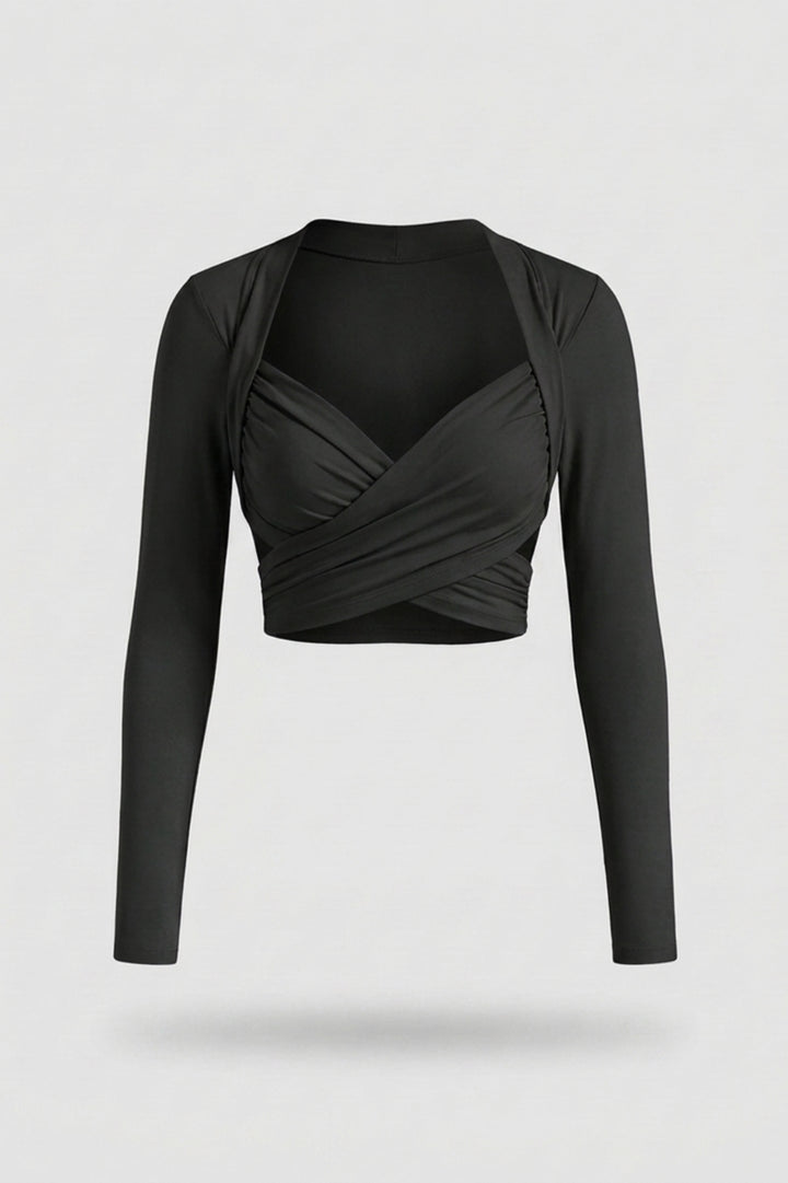Dames Yoga Top | Wikkel Design | Cut Out Activewear Top | Long Sleeve