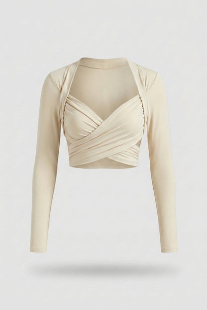 Dames Yoga Top | Wikkel Design | Cut Out Activewear Top | Long Sleeve