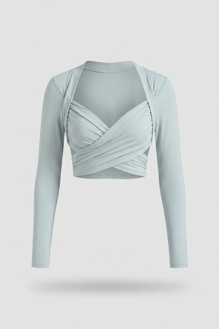 Dames Yoga Top | Wikkel Design | Cut Out Activewear Top | Long Sleeve