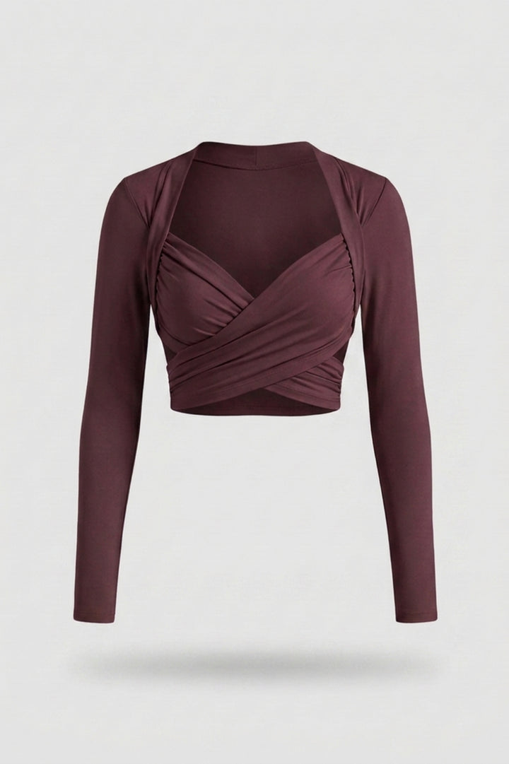 Dames Yoga Top | Wikkel Design | Cut Out Activewear Top | Long Sleeve