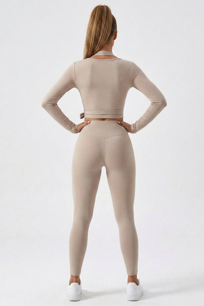 Dames Yoga Top | Wrap Sport Top | Lange Mouwen Activewear Top